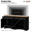 TV Stand For 70" TV,Wood Grain TV Stand With 2 Drawers And Adjustable Shelves,Sideboard Cabinet With Rustic Handles For Living Room-Cuddlewood - 4 of 4