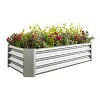 Kelly Galvanized Metal Patio Garden Bed, Raised Flower Box for Flower and Vegetable Planters, Outdoor Furniture - The Pop Home - 2 of 4