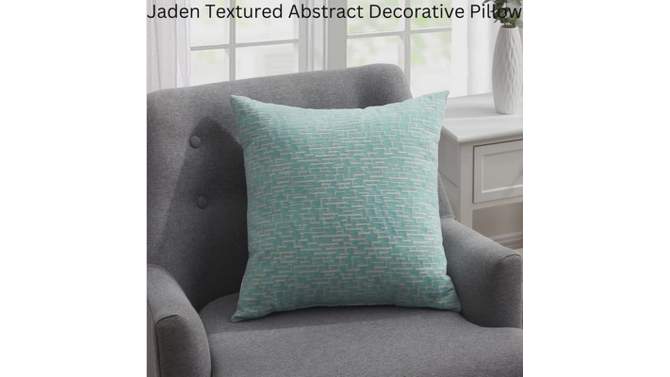 18&#34;x18&#34; Aqua Jaden Textured Abstract Square Throw Pillow Blue - VCNY Home, 2 of 6, play video
