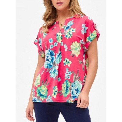 Women's Coral Floral Tee - Dear Scarlett