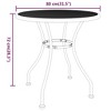 vidaXL Weather-Resistant 3-Piece Patio Dining Set with Foldable Chairs and Round Table, Durable Expanded Metal Mesh Construction - 3 of 4