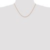Black Bow Jewelry 1.5mm, 14k Rose Gold, Diamond Cut Solid Rope Chain Necklace - 2 of 4