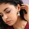 SOHI Women's California Gold Minimal Dented Hoop Earrings - 3 of 4