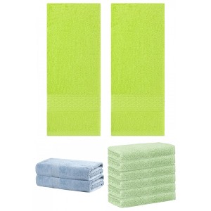 REGALWOVEN Absorbent Solid Bath Hand Face Cloths Cotton Towels 3 Piece Sets - 1 of 4