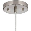 Possini Euro Design Brushed Nickel Mini Pendant 9 1/2" Wide Modern LED Smoked Graded Glass for Dining Room Living House Foyer Kitchen Island Entryway - 4 of 4