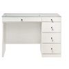 Gulches 2pc White Makeup Vanity Set - LED Lighted Mirror, Glass Top, 5 Drawers, Crystal Knobs Wooden Bedroom Furniture - 3 of 4