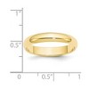 Black Bow Jewelry 2mm to 6mm 10K Yellow Gold Half Round Standard Fit Band - 3 of 4