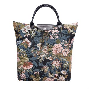 Signare USA Peony Floral Foldaway Grocery Bag - 1 of 4