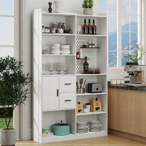 Kumasinova 71"/79" Tall Bookshelf with 10/4/9 Cubes,(4-Tier )Open Shelf Bookcase with Doors/Drawers,Book Shelf Cube Storage Organizer for Living Room - 1 of 4