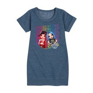- Rainbow High - Turn It Up Graphic Short Sleeve Fleece Dress - 1 of 4