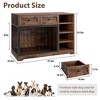 Dog Crate Furniture 47", Large Dog Crate with 2 Drawers and 4 Shelves, Wooden Heavy Duty Dog Crate, Decorative Dog Indoor Kennel Furniture Indoor - 2 of 4