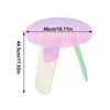 Artloge Round Iridescent Rainbow Acrylic End Table w/ PVC Table Cover Acrylic Side Table - 2 of 4