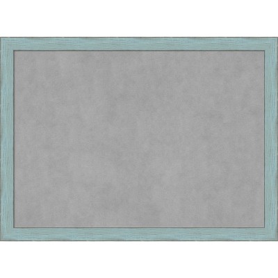 Sky Blue Rustic Wood Framed Magnetic Board 28x20