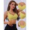 Allegra K Women's V-Neck Contrast Trim Comfort and Breathable Bralettes - 3 of 4