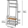 Coat Rack Shoe Bench with Hooks, Hall Trees Entryway Bench with Storage, Multifunctional Hallway Organizer - 4 of 4
