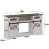 TV Stand for TVs up to 65 Inch, Media Console Table with Adjustable Led Light, Media Entertainment Center, White - 2 of 4