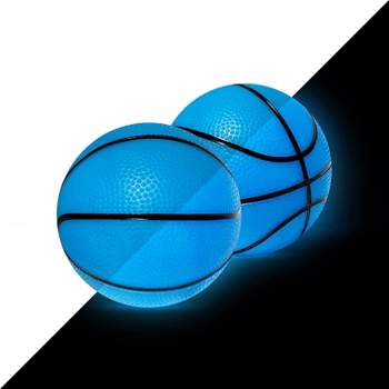 Botabee 5" PVC Bouncy Glow in The Dark Small Basketball - 2 Pack