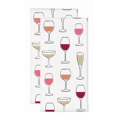 2pk Vegetable Print Kitchen Towel - MU Kitchen