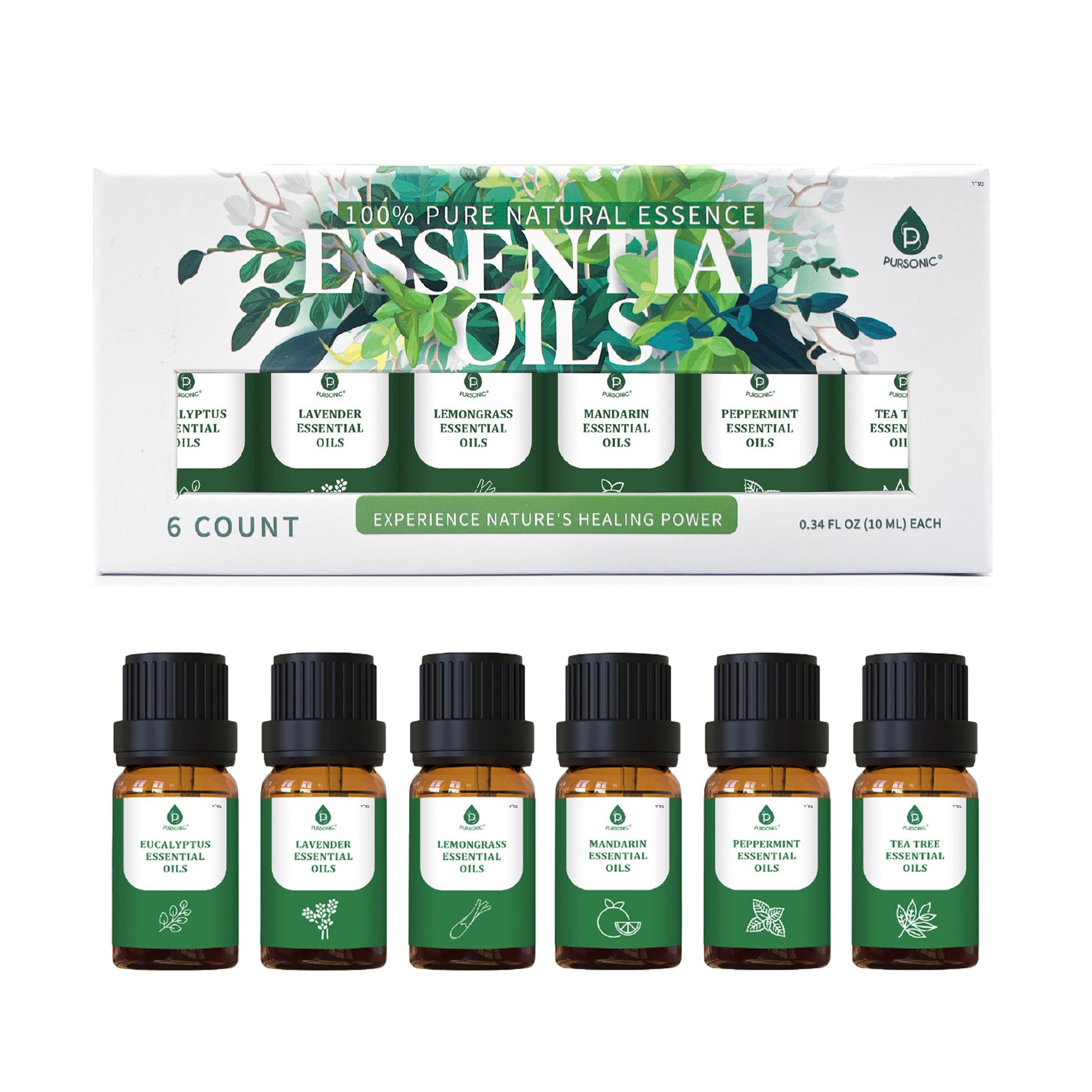 100% Pure Natural Essence Essential Oils Collection – Aromatherapy at Its Finest!