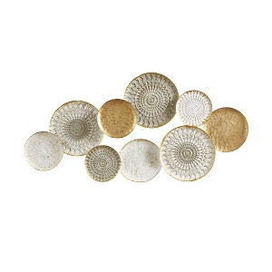Gulches Multi-colored Geometric Metal Discs Wall Decor - 1 of 4