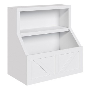 Kids Bookshelf & Toy Storage Organizer, Wooden Toddler Bookcase with Large Toy Storage Cabinet for Playroom, Bedroom, Nursery, Classroom, Daycare - 1 of 4