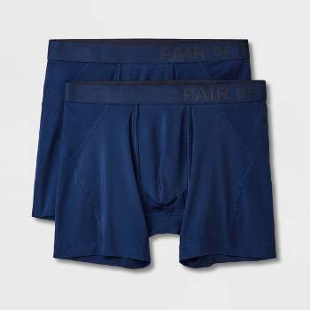 Pair Of Thieves Men's Super Fit Solid/striped Boxer Briefs 2pk - Black/navy  Blue/light Blue Xl : Target