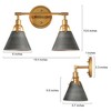LNC Nero Modern Vanity Lights,Brushed Gray and Antique Gold/Antique Gold and Opal Glass, 2 Light/ 3 Light/4 Light - 3 of 4