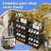 Simple Trending Shoe Rack for Closet, 10 Tiers Narrow Shoe Shelf Holds 20 Pairs, Shoe Organizer Storage with Hooks, Black - 2 of 4