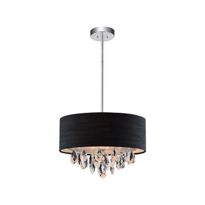 CWI Lighting Dash 3 Light Drum Shade Chandelier With Chrome Finish