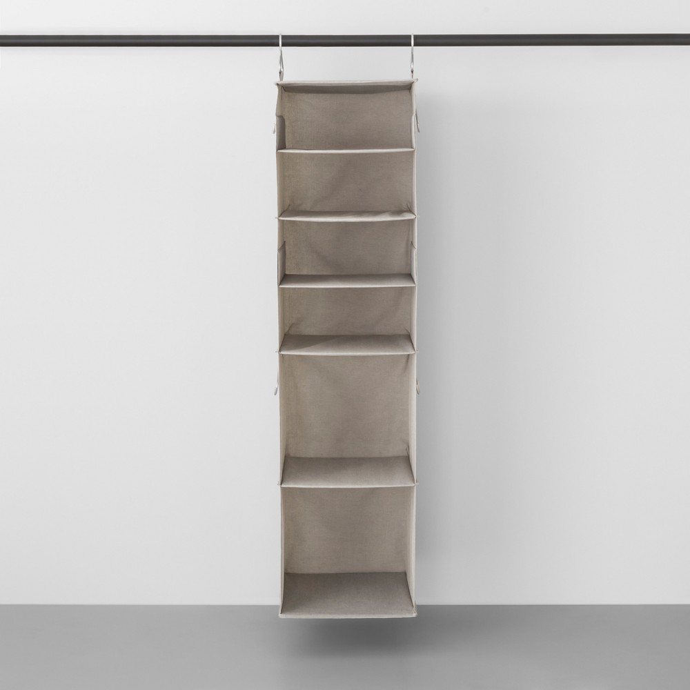 6 Shelf Hanging Fabric Storage Organizer Light Gray - Made By Design