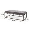 TUYOHW Upholstered Metal Ottoman Bench, Modern Bench for Living Room - 3 of 4