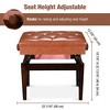 Yescom Piano Bench Adjustable Height PU Leather Padded Keyboard Organ Seat Throne Storage - 3 of 4