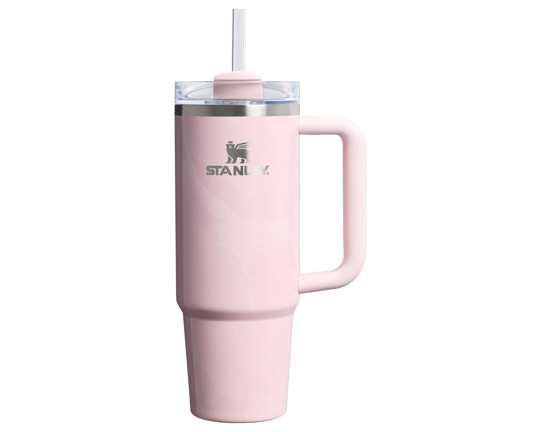 Stanley 30 oz Stainless Steel H2.0 Flowstate Quencher Tumbler Pink Amethyst Calacatta