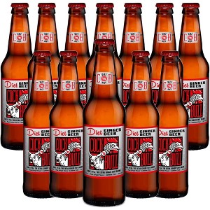 Cock n Bull Diet Ginger Beer 12oz Soda Bottles - Ideal Mixer for Cocktails, Mocktails, and Bartenders - Premium Quality for Perfect Mixed Drinks - Refreshing Flavor Profile- Made In USA - 1 of 4