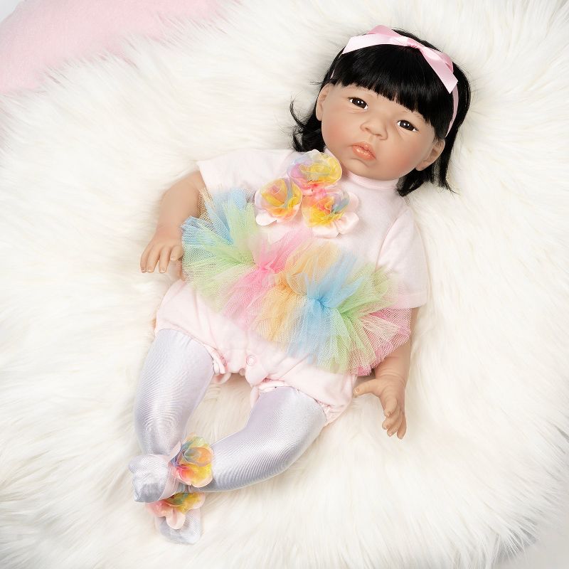 Paradise Galleries  Rainbow Ballerina Doll, 19.5 inch Reborn Toddler inch Made in GentleTouch Vinyl, 5-Piece Reborn Doll Gift Set, 2 of 9