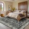 Washable Vintage Rug Non Slip Low Pile Rug Soft Throw Floor Cover Floral Foldable Indoor Carpet for Living Room Bedroom Playroom Nursery - 4 of 4