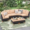 Maggift Patio Seating Sets, 7 Piece Outdoor Sectional Furniture Set with Cushions for Garden, Balcony, and Backyard, Beige, 23.8"*30"*30.7" - 4 of 4