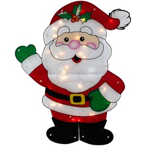 Northlight Lighted 2-D Santa Claus Outdoor Christmas Decoration - 30.5" - Clear Lights - 1 of 4