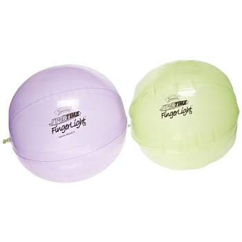 Sportime FingerLights Balls, 10 Inches, Green and Purple, Set of 2
