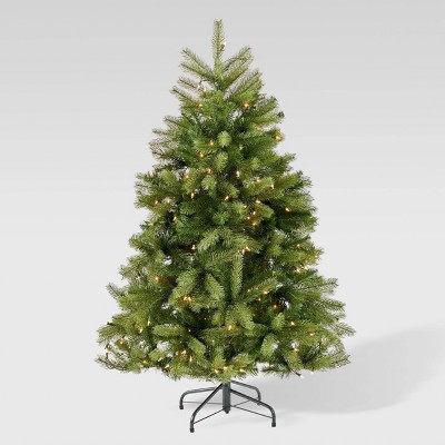 4.5ft Mixed Spruce Pre-Lit Artificial Christmas Tree Clear Lights - Christopher Knight Home