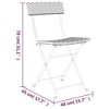vidaXL 4pcs Foldable Patio Bistro Chairs - Made with Brown PE Rattan and Immovable Steel Frame - Convenient - 3 of 4