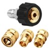 Infurnic Hose Nozzles and Wands 8 PCS Pressure Washer Adapter Set, Quick Disconnect Kit with Metric Male Thread Quick Connector, 3/4" to Quick Release - 2 of 4