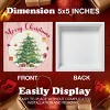 Pink Christmas Wooden Sign - Merry Christmas Home Decor, 5 x 5 Inch - 4 of 4