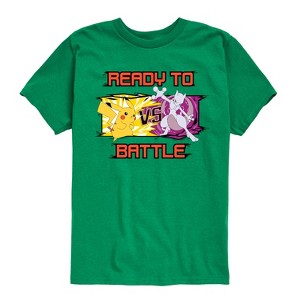 Boys' - Pokémon - Pikachu Mewtwo Battle Short Sleeve Graphic T-Shirt - 1 of 4