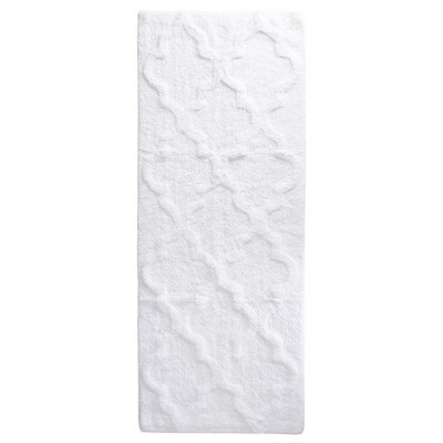 Trellis Bath Mat White - Yorkshire Home