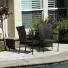 MAYEERTY PE WICKER STACKING CHAIR 1PC Durable Weather-Resistant for Outdoor Seating - 2 of 4