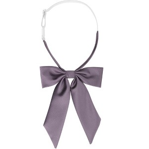 Elerevyo Women's Pre-Tied Solid Color Western Ribbon School Uniform Bow Ties - 1 of 4