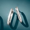 Ross-Simons Italian Sterling Silver Medium Paper Clip Link Hoop Earrings - 3 of 4