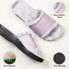 Aerothotic - Aspen Fuzzy Strap Ladies Arch Support Slides, Lightpurple-8 - 4 of 4