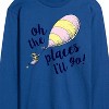 Men's - Dr. Seuss - Oh The Places I'll Go Balloon Long Sleeve Graphic T-Shirt - 2 of 4